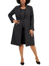 Le Suit Plus Size Topper Jacket & Sheath Dress Suit In Black