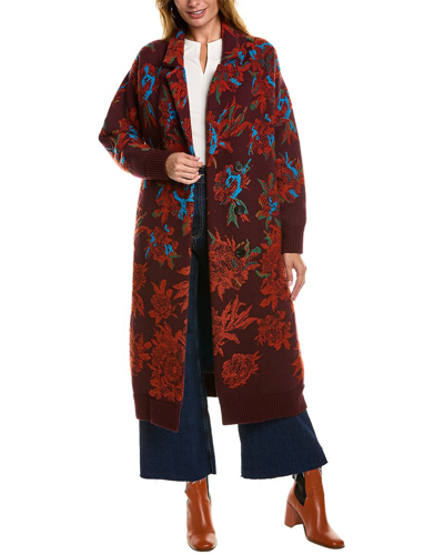 Ferragamo Wool & Cashmere-blend Coat In Beige