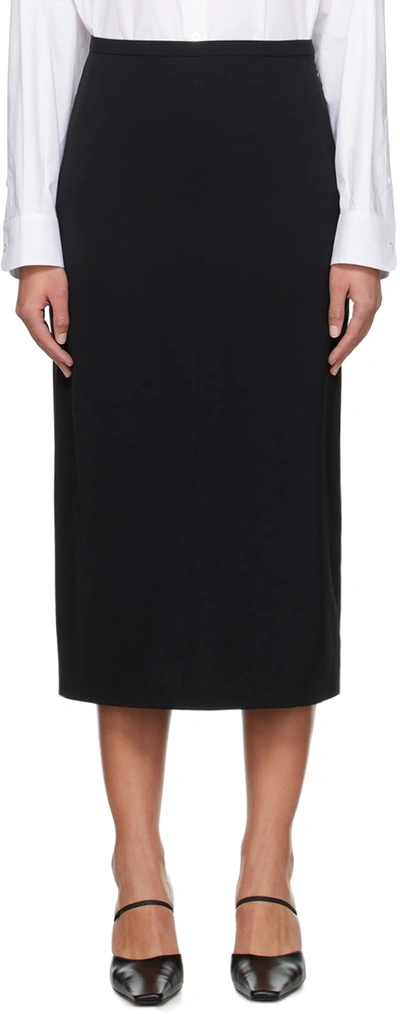 THE ROW BLACK MATIAS MIDI SKIRT