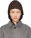 MAISON MARGIELA BLACK HANDMADE LUREX BEANIE