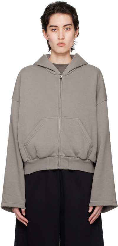 MM6 MAISON MARGIELA BROWN ZIP HOODIE