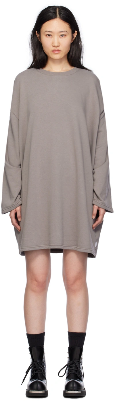 Mm6 Maison Margiela Mini Sweatshirt Dress In Grey