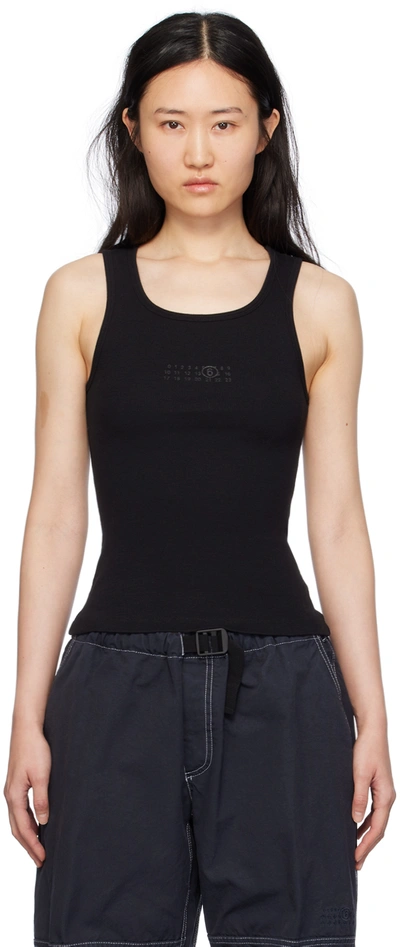 Mm6 Maison Margiela Tank Top In Black