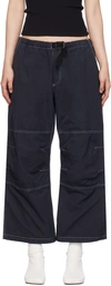 Mm6 Maison Margiela Gray Cinch Belt Trousers In 855 Anthracite