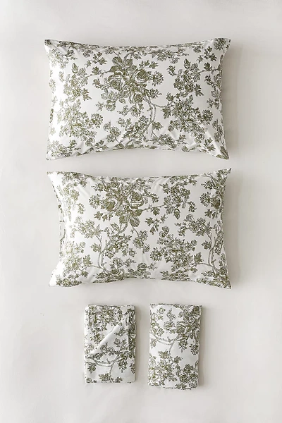 Urban Outfitters Toile Sheet Set In Green At