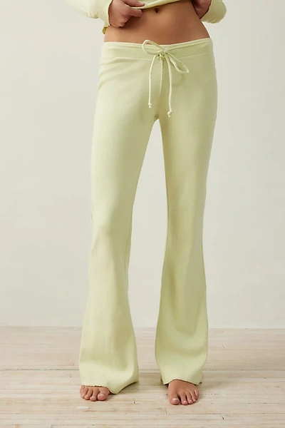 Out From Under Easy Does It Low-rise Flare Pant In Lime, Women's At Urban Outfitters