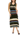 Ferragamo Sleeveless Knit Maxi Dress In Beige