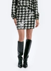Chrldr Jace Round Neck Sweatshirt In Black/white Sequins In Multi