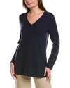 SAIL TO SABLE V-NECK WOOL TUNIC SWEATER