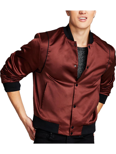 AND NOW THIS MENS SATIN DRESSY BOMBER JACKET