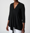 Joseph Ribkoff Asymmetric Hem Top In Black In Black