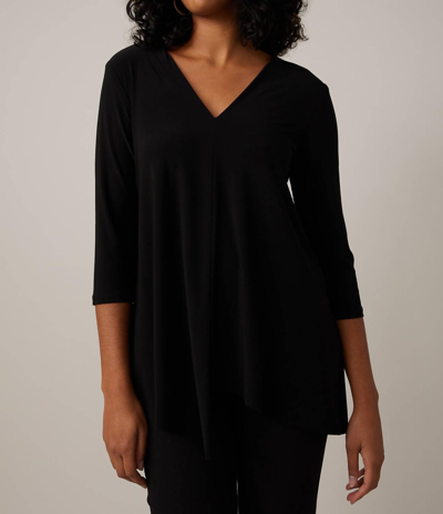 Joseph Ribkoff Asymmetric Hem Top In Black