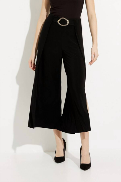 Joseph Ribkoff Belted Wide Leg Pant In Black