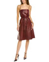 Ferragamo Leather Skirt In Purple