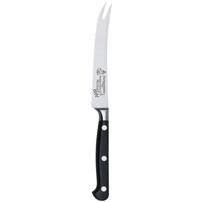 Messermeister Meridian Elite 5-inch Scalloped Slicing Knife In Black