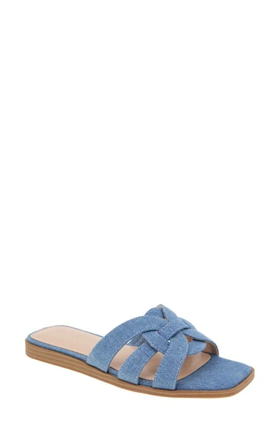 Bcbgeneration Women's Meltem Open Toe Flat Sandals In Denim