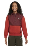 Nike Outdoor Play Easyon Big Kids' Fleece Hoodie In Red