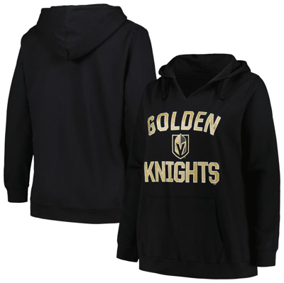 Profile Black Vegas Golden Knights Plus Size Arch Over Logo Pullover Hoodie