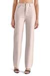 Steve Madden Loren Faux Leather Straight Leg Pants In Lavender