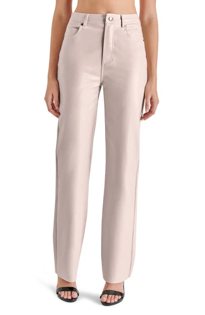 Steve Madden Loren Faux Leather Straight Leg Pants In Lavender