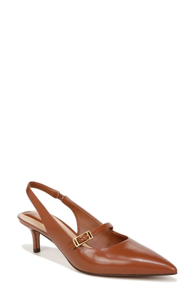 Franco Sarto Khloe Slingback Pointed Toe Pump In Brown