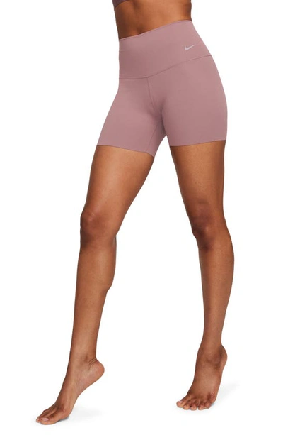 Nike Women's Zenvy Gentle-support High-waisted 5" Biker Shorts In Purple