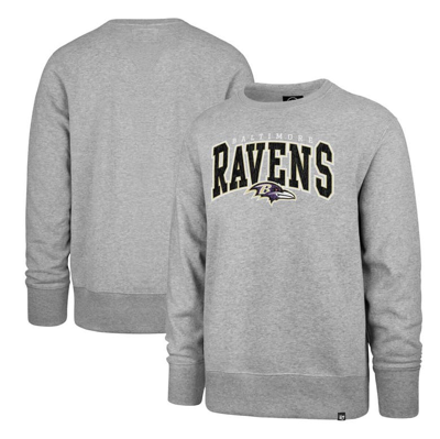 47 ' Gray Baltimore Ravens Varsity Block Headline Pullover Sweatshirt