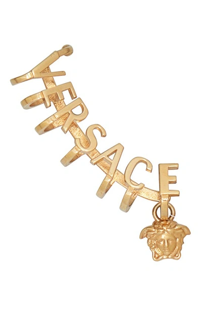Versace Medusa Logo Ear Cuff In Gold