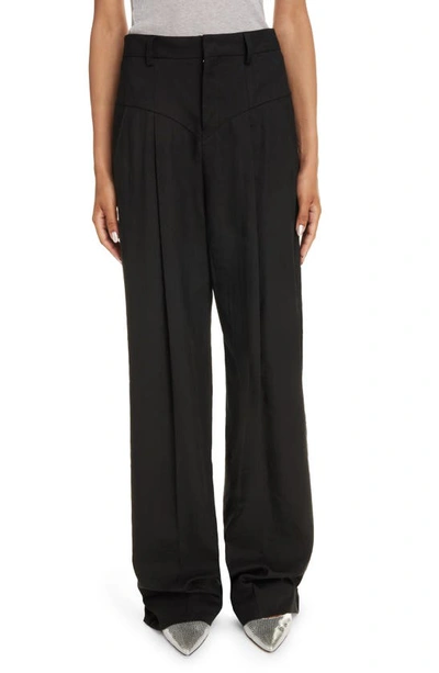 Isabel Marant Staya Straight-leg Wool-twill Pants In Black