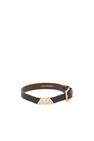 Alexander Mcqueen Seal Bracelet In Black,gold