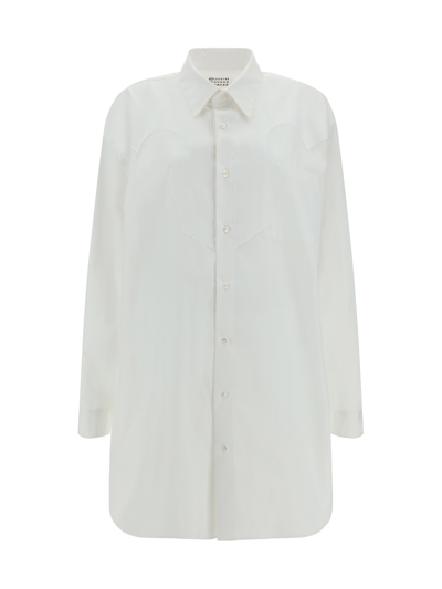 Margiela Chemisier Dress In Optic White