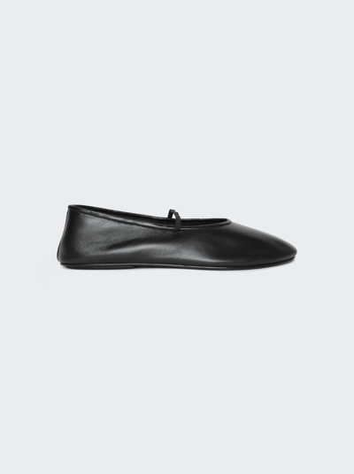 The Row Ballet Flats In Black