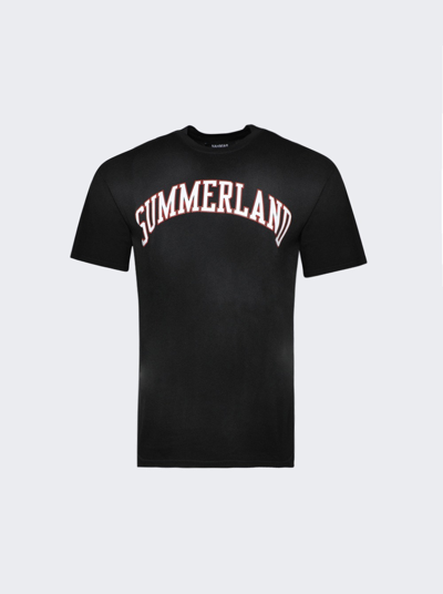 Nahmias Black Summerland-print Cotton T-shirt In Faded Black