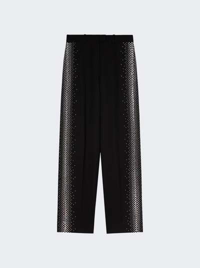 Attico ''jagger'' Black And Silver Long Pants In Black/silver