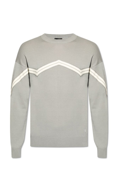 Emporio Armani Wool Sweater In Grey