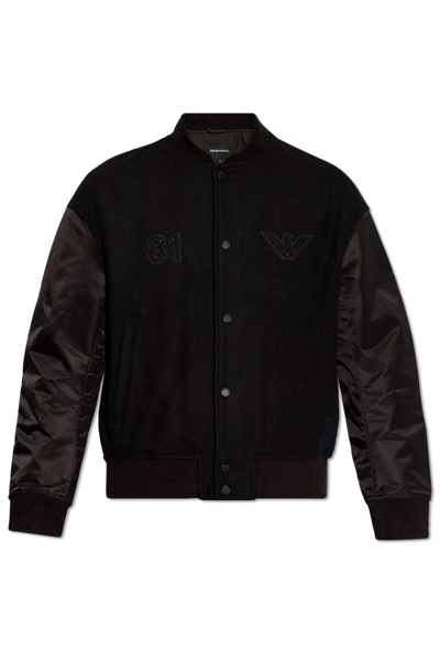 Emporio Armani Bomber Jacket In Black