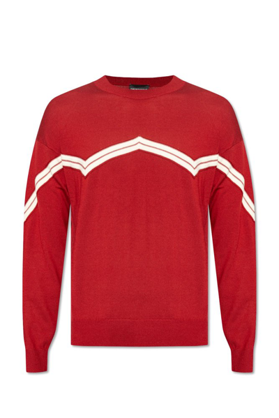 Emporio Armani Wool Jumper In Red