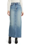 Reformation Daria Ultra High Rise Denim Maxi Skirt In Merritt