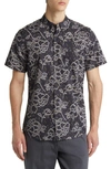 TREASURE & BOND FLORAL SHORT SLEEVE BUTTON-DOWN SHIRT