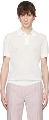 DRIES VAN NOTEN WHITE THREE-BUTTON POLO