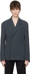 DRIES VAN NOTEN GRAY BOXY BLAZER