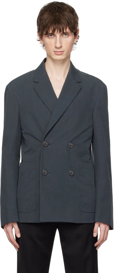 Dries Van Noten Grey Boxy Blazer In 901 Anthracite