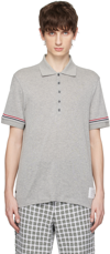 THOM BROWNE GRAY PATCH POLO