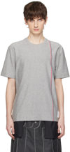 Thom Browne T-shirt Rwb Stripe In 035 Med Grey