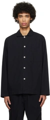 TEKLA BLACK LONG SLEEVE PYJAMA SHIRT