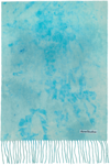 Acne Studios Women Narrow Tie-dye Wool Scarf In Aaq Aqua Blue
