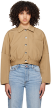 GANNI TAN SHORT JACKET