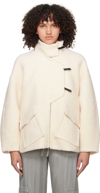 Ganni Wool Drop Shoulder Jacket In 135 Egret