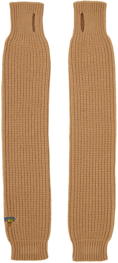 Vivienne Westwood Tan Fisherman Arm Warmers In C407 Camel