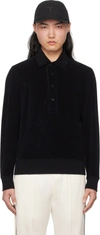 TOM FORD BLACK TOWELLING POLO